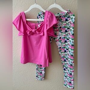 Janie and Jack Pink and Floral Set
